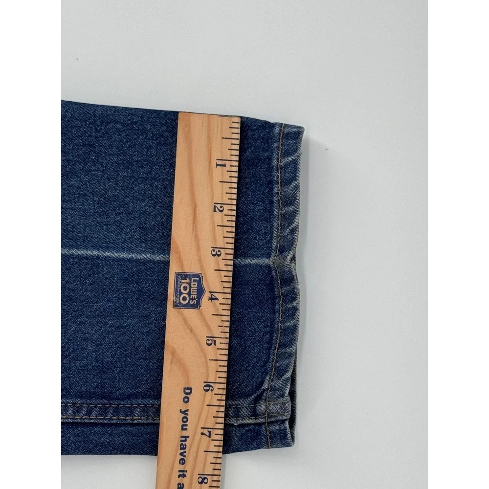 Vintage Levi's 550 Y2K 31x32‎ 90s Red Batwing USA Relaxed Fit Jeans Blue Mens